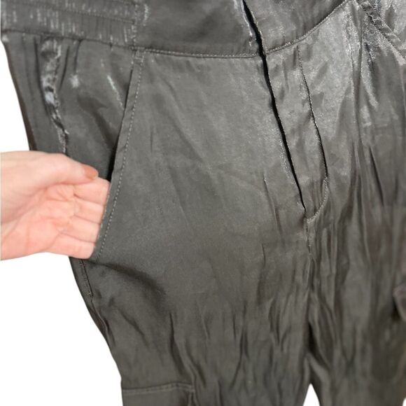 By anthropologie cargo shimmer shine jogger  charcoal Gray small - Picture 5 of 14